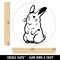Standing Easter Bunny Rabbit Self-Inking Rubber Stamp for Stamping Crafting Planners